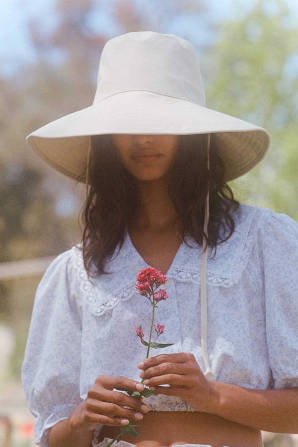 Holiday Bucket - Cotton Bucket Hat in Beige