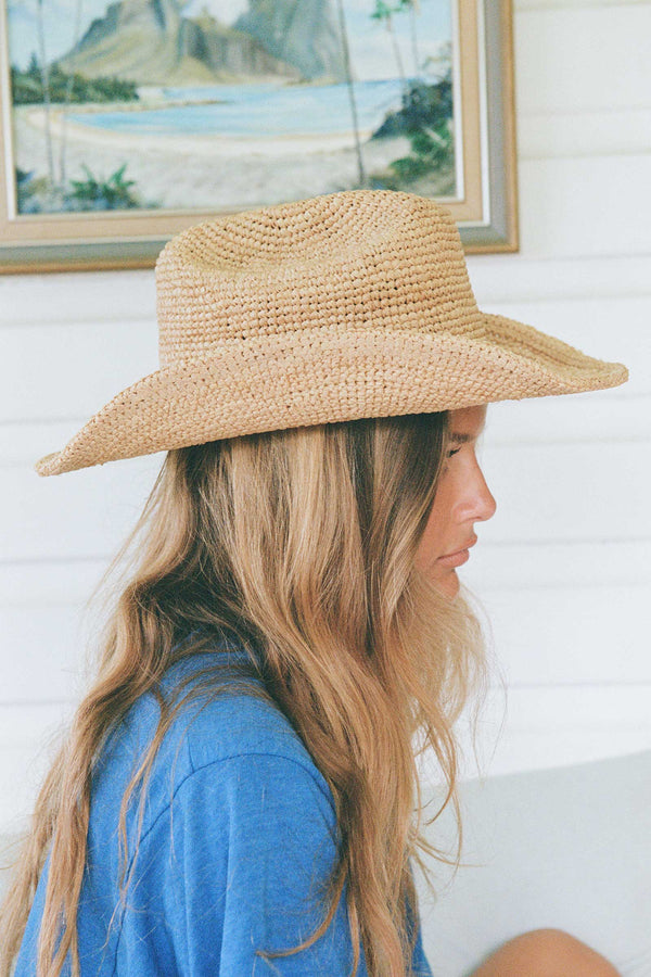 Raffia Cowboy - Straw Cowboy Hat in Natural