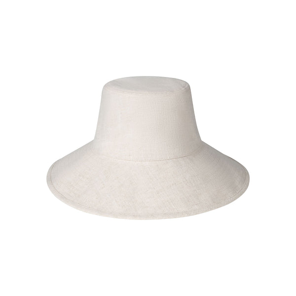 Summer Bucket - Linen Bucket Hat in White