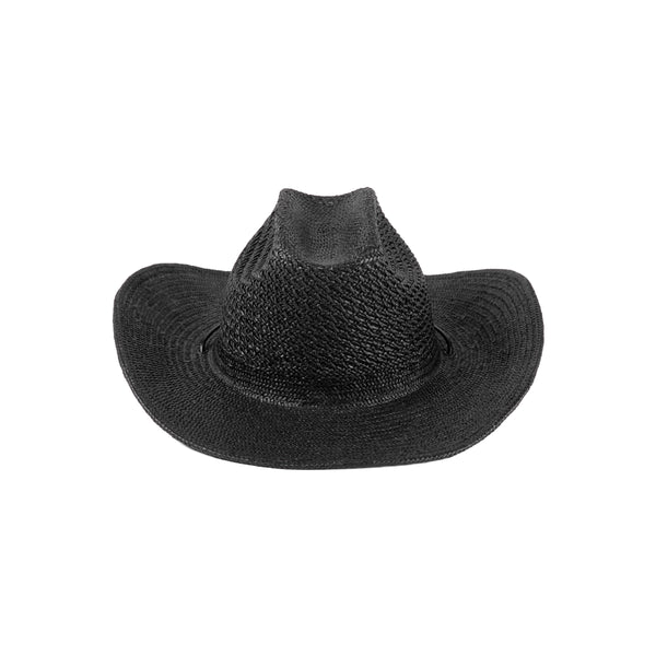 The Outlaw II - Straw Cowboy Hat in Black