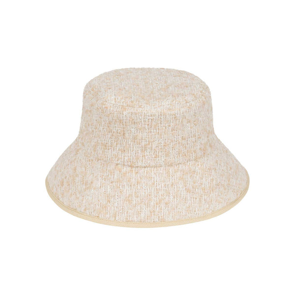 Vacay Bucket - Polyester Bucket Hat in Cream