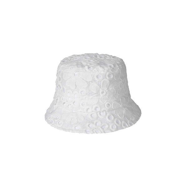 Voyage Bucket - Cotton Bucket Hat in White