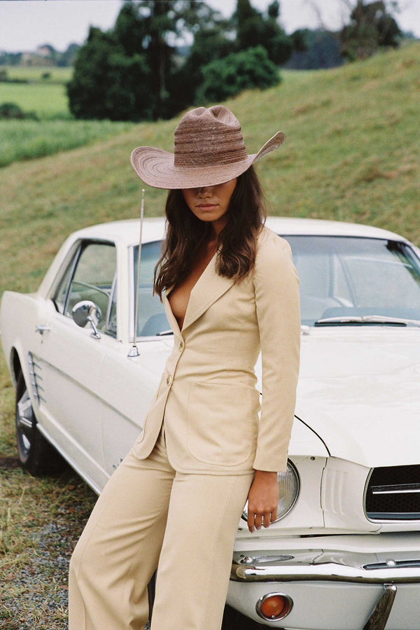 Wesley Cowboy - Straw Cowboy Hat in Brown