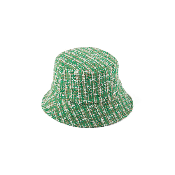 Cindy Bucket - Tweed Bucket Hat in Green