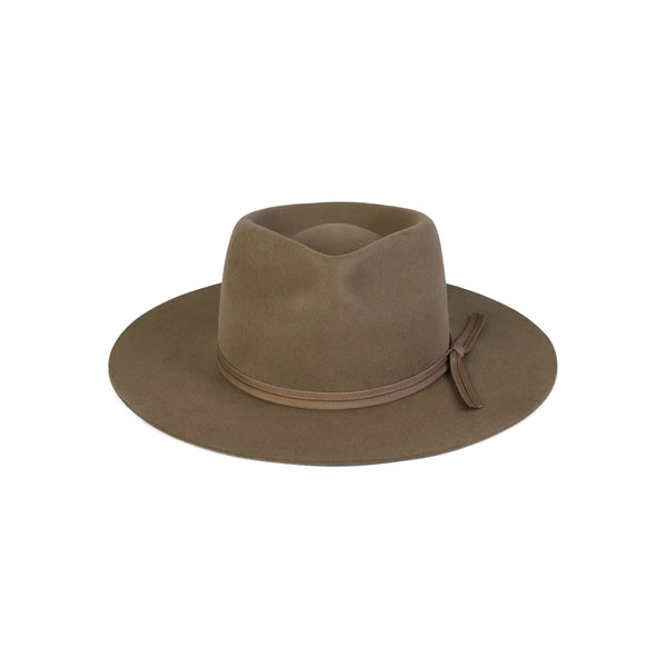 Moss Zulu - Wool Felt Fedora Hat in Green