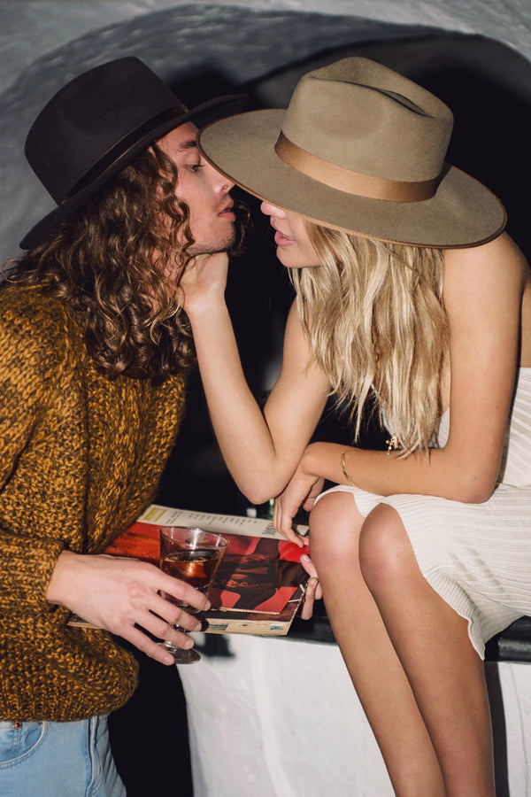 Teak Rancher - Wool Felt Fedora Hat in Brown