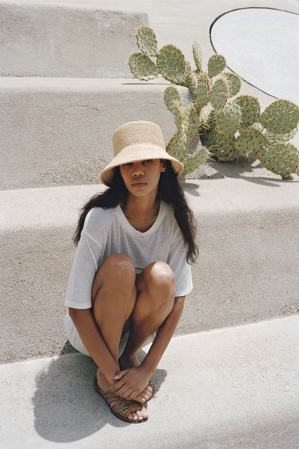 The Inca Bucket - Straw Bucket Hat in Natural