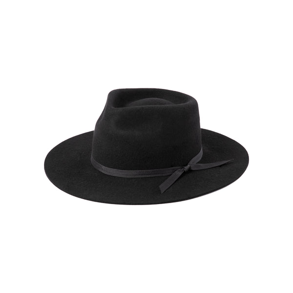 The Jethro - Wool Felt Fedora Hat in Black