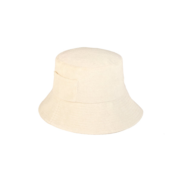 Wave Bucket - Cotton Bucket Hat in Beige