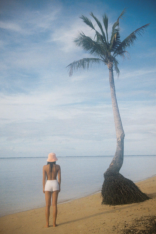 Wave Bucket - Cotton Bucket Hat in Pink